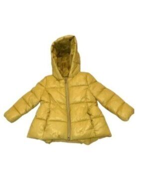 United Colors of Benetton Baby Girl Yellow Gold Hooded Puffer Jacket 1 Yr